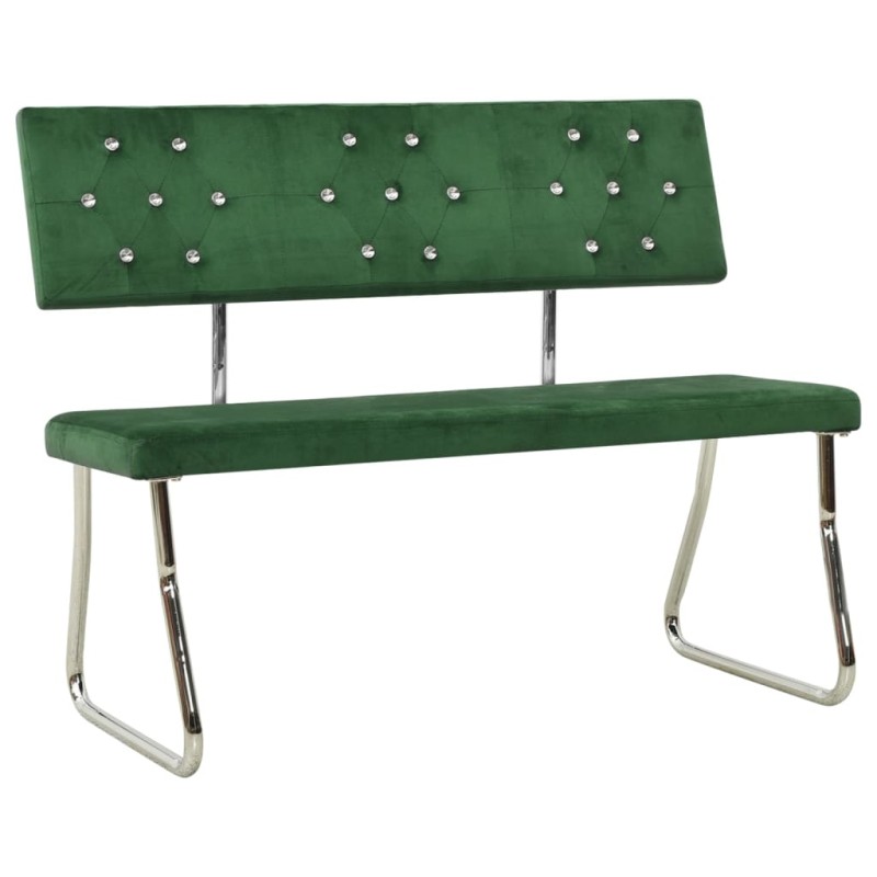 vidaXL Sitzbank 110 cm Dunkelgrün Samt vidaXL Sitzbank 110 cm Dunkelgrün Samt