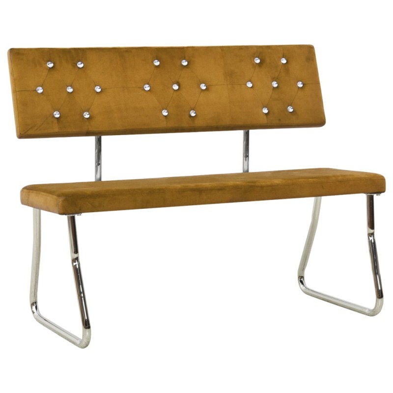 vidaXL Sitzbank 110 cm Braun Samt vidaXL Sitzbank 110 cm Braun Samt