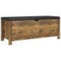 vidaXL Sitzbank mit Stauraum und Kissen Räuchereiche 105x40x45cm vidaXL Sitzbank mit Stauraum und Kissen Räuchereiche 105x40x45cm