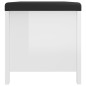 vidaXL Sitzbank mit Stauraum und Kissen Hochglanz-Weiß 105x40x45cm