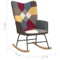 vidaXL Schaukelstuhl Patchwork Stoff vidaXL Schaukelstuhl Patchwork Stoff