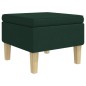 vidaXL Hocker mit Holzbeinen Dunkelgrün Stoff vidaXL Hocker mit Holzbeinen Dunkelgrün Stoff