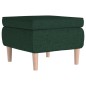 vidaXL Hocker mit Holzbeinen Dunkelgrün Stoff vidaXL Hocker mit Holzbeinen Dunkelgrün Stoff