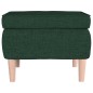vidaXL Hocker mit Holzbeinen Dunkelgrün Stoff vidaXL Hocker mit Holzbeinen Dunkelgrün Stoff