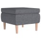 vidaXL Hocker mit Holzbeinen Hellgrau Stoff vidaXL Hocker mit Holzbeinen Hellgrau Stoff