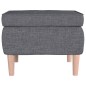 vidaXL Hocker mit Holzbeinen Hellgrau Stoff vidaXL Hocker mit Holzbeinen Hellgrau Stoff
