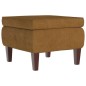 vidaXL Hocker mit Holzbeinen Braun Samt vidaXL Hocker mit Holzbeinen Braun Samt