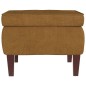 vidaXL Hocker mit Holzbeinen Braun Samt vidaXL Hocker mit Holzbeinen Braun Samt