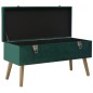vidaXL Bank mit Staufach 80 cm Grün Samt vidaXL Bank mit Staufach 80 cm Grün Samt