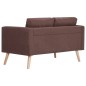 vidaXL 2-Sitzer-Sofa Stoff Braun vidaXL 2-Sitzer-Sofa Stoff Braun