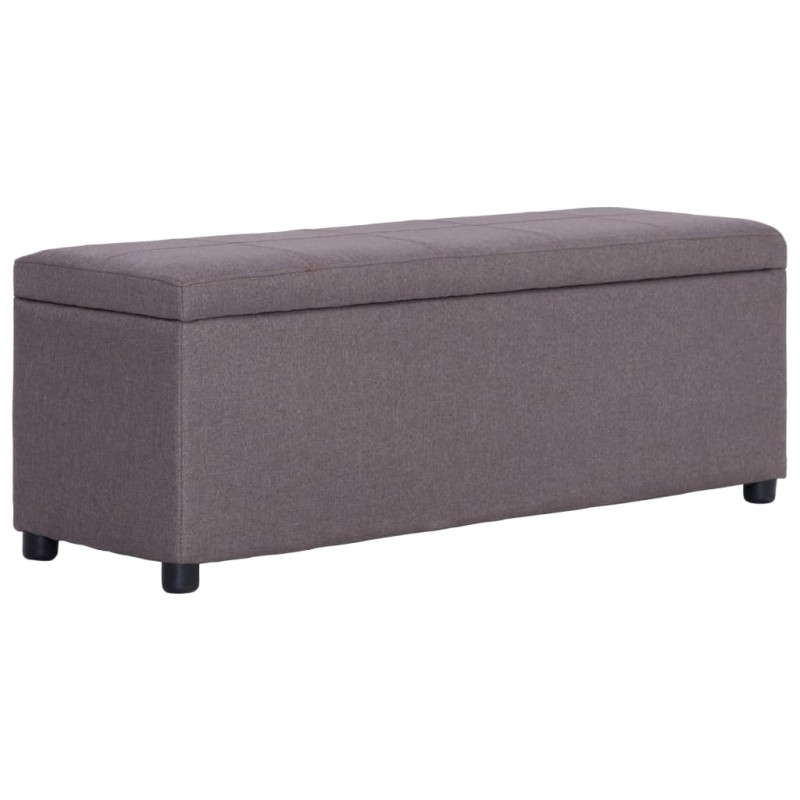 vidaXL Bank mit Staufach 116 cm Taupe Polyester vidaXL Bank mit Staufach 116 cm Taupe Polyester