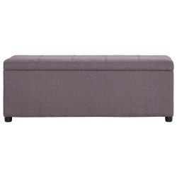 vidaXL Bank mit Staufach 116 cm Taupe Polyester 