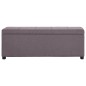 vidaXL Bank mit Staufach 116 cm Taupe Polyester vidaXL Bank mit Staufach 116 cm Taupe Polyester