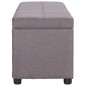 vidaXL Bank mit Staufach 116 cm Taupe Polyester vidaXL Bank mit Staufach 116 cm Taupe Polyester