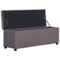vidaXL Bank mit Staufach 116 cm Taupe Polyester vidaXL Bank mit Staufach 116 cm Taupe Polyester
