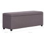 vidaXL Bank mit Staufach 116 cm Taupe Polyester vidaXL Bank mit Staufach 116 cm Taupe Polyester