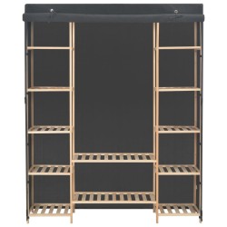vidaXL Kleiderschrank Grau 135 x 40 x 170 cm Stoff