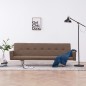 vidaXL Schlafsofa mit Armlehnen Braun Polyester vidaXL Schlafsofa mit Armlehnen Braun Polyester