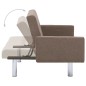 vidaXL Schlafsofa mit Armlehnen Braun Polyester vidaXL Schlafsofa mit Armlehnen Braun Polyester
