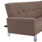 vidaXL Schlafsofa mit Armlehnen Braun Polyester vidaXL Schlafsofa mit Armlehnen Braun Polyester