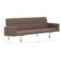 vidaXL Schlafsofa mit Armlehnen Braun Polyester vidaXL Schlafsofa mit Armlehnen Braun Polyester