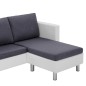 vidaXL 3-Sitzer-Sofa mit Kissen Weiß Kunstleder vidaXL 3-Sitzer-Sofa mit Kissen Weiß Kunstleder