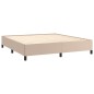 vidaXL Bettgestell Cappuccino-Braun 160x200 cm Kunstleder vidaXL Bettgestell Cappuccino-Braun 160x200 cm Kunstleder