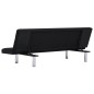 vidaXL Schlafsofa Schwarz Polyester vidaXL Schlafsofa Schwarz Polyester