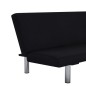 vidaXL Schlafsofa Schwarz Polyester vidaXL Schlafsofa Schwarz Polyester