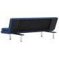 vidaXL Schlafsofa mit zwei Kissen Blau Polyester vidaXL Schlafsofa mit zwei Kissen Blau Polyester