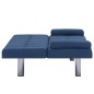 vidaXL Schlafsofa mit zwei Kissen Blau Polyester vidaXL Schlafsofa mit zwei Kissen Blau Polyester