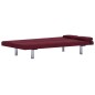 vidaXL Schlafsofa mit 2 Kissen Weinrot Polyester vidaXL Schlafsofa mit 2 Kissen Weinrot Polyester