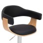 vidaXL Barhocker 2 Stk. Schwarz Bugholz und Kunstleder vidaXL Barhocker 2 Stk. Schwarz Bugholz und Kunstleder
