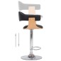 vidaXL Barhocker 2 Stk. Schwarz Bugholz und Kunstleder vidaXL Barhocker 2 Stk. Schwarz Bugholz und Kunstleder