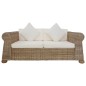 vidaXL 2-Sitzer-Sofa mit Kissen Natur Rattan vidaXL 2-Sitzer-Sofa mit Kissen Natur Rattan