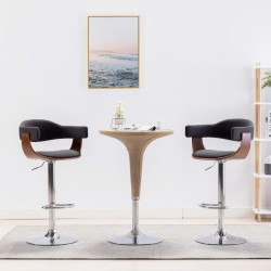vidaXL Barhocker 2 Stk. Grau Bugholz und Stoff 