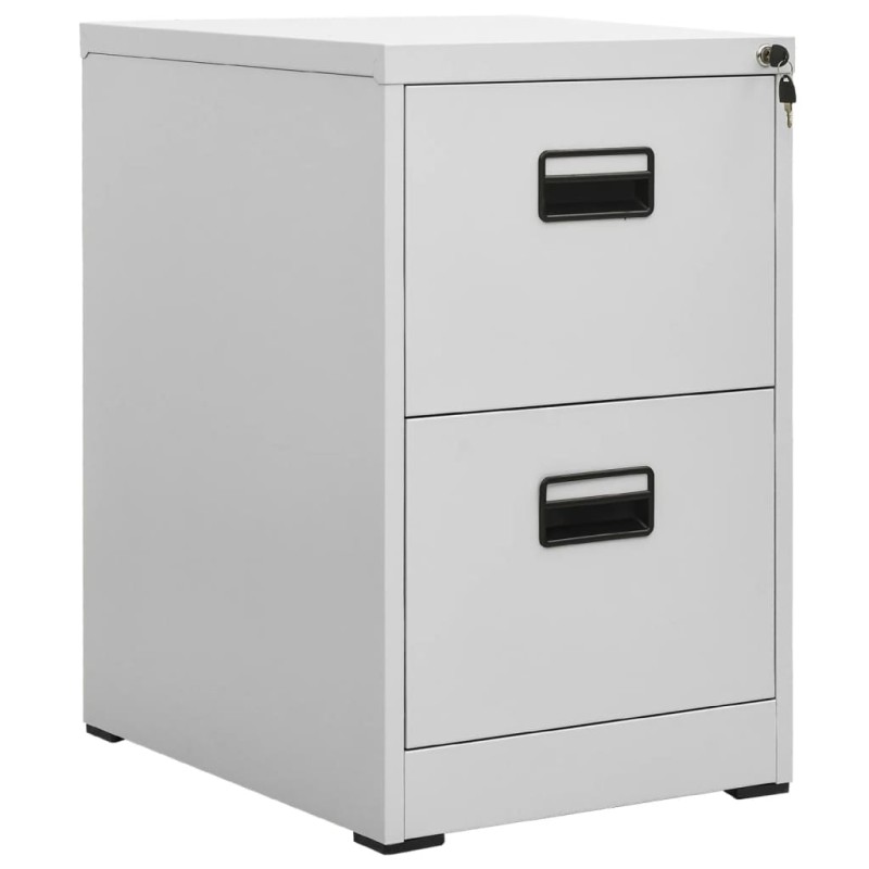 vidaXL Aktenschrank Hellgrau 46x62x72,5 cm Stahl vidaXL Aktenschrank Hellgrau 46x62x72,5 cm Stahl
