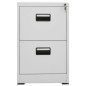 vidaXL Aktenschrank Hellgrau 46x62x72,5 cm Stahl vidaXL Aktenschrank Hellgrau 46x62x72,5 cm Stahl