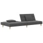 vidaXL Schlafsofa 2-Sitzer mit 2 Kissen Hellgrau Stoff vidaXL Schlafsofa 2-Sitzer mit 2 Kissen Hellgrau Stoff