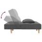 vidaXL Schlafsofa 2-Sitzer mit 2 Kissen Hellgrau Stoff vidaXL Schlafsofa 2-Sitzer mit 2 Kissen Hellgrau Stoff
