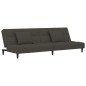 vidaXL Schlafsofa 2-Sitzer mit 2 Kissen Dunkelgrau Samt vidaXL Schlafsofa 2-Sitzer mit 2 Kissen Dunkelgrau Samt