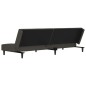 vidaXL Schlafsofa 2-Sitzer mit 2 Kissen Dunkelgrau Samt vidaXL Schlafsofa 2-Sitzer mit 2 Kissen Dunkelgrau Samt