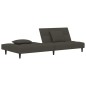 vidaXL Schlafsofa 2-Sitzer mit 2 Kissen Dunkelgrau Samt vidaXL Schlafsofa 2-Sitzer mit 2 Kissen Dunkelgrau Samt
