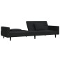 vidaXL Schlafsofa 2-Sitzer mit 2 Kissen Schwarz Samt vidaXL Schlafsofa 2-Sitzer mit 2 Kissen Schwarz Samt