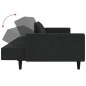 vidaXL Schlafsofa 2-Sitzer mit 2 Kissen Schwarz Samt vidaXL Schlafsofa 2-Sitzer mit 2 Kissen Schwarz Samt