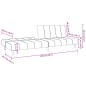 vidaXL Schlafsofa 2-Sitzer Schwarz Stoff vidaXL Schlafsofa 2-Sitzer Schwarz Stoff