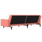vidaXL Schlafsofa 2-Sitzer mit 2 Kissen Rosa Samt vidaXL Schlafsofa 2-Sitzer mit 2 Kissen Rosa Samt