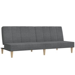 vidaXL Schlafsofa 2-Sitzer Hellgrau Stoff