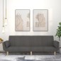 vidaXL Schlafsofa 2-Sitzer mit 2 Kissen Dunkelgrau Stoff vidaXL Schlafsofa 2-Sitzer mit 2 Kissen Dunkelgrau Stoff