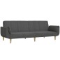 vidaXL Schlafsofa 2-Sitzer mit 2 Kissen Dunkelgrau Stoff vidaXL Schlafsofa 2-Sitzer mit 2 Kissen Dunkelgrau Stoff